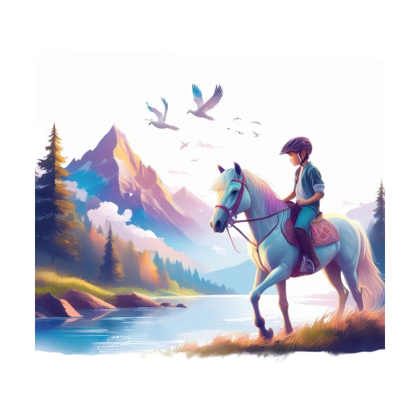 Schulrucksack-Set Nature Horse rider