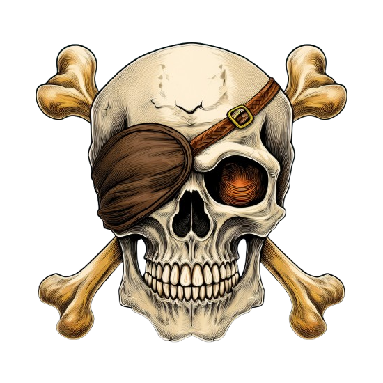 Schulrucksack-Set Pirat Skull