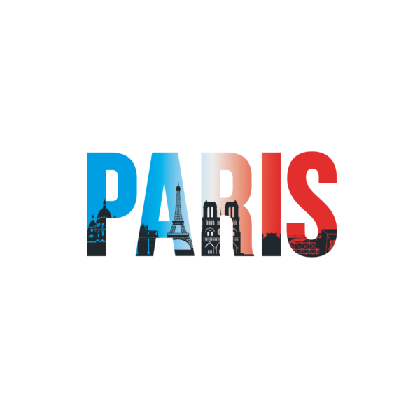 Schulrucksack-Set Paris Skyline