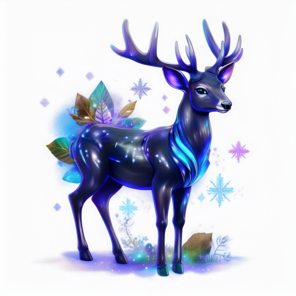 Schulrucksack-Set magisches Reh 1