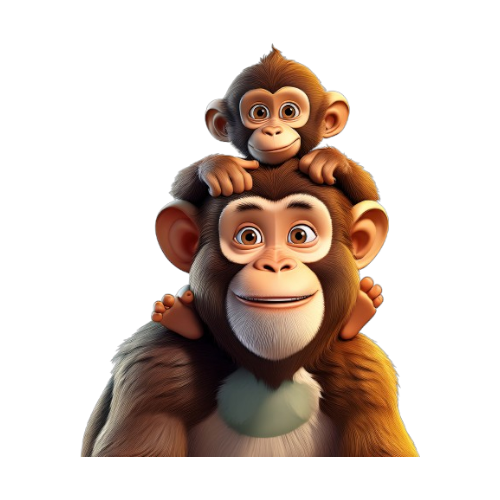 Baby Body Affen-Papa mit Baby