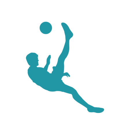 Baby Body Fussballer Silhouette Fallrückziehre