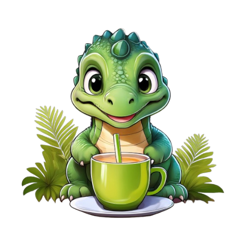 Baby Body Dino trinkt Tee