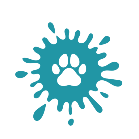 Baby Body Dog Splash Silhouette in Schwarz