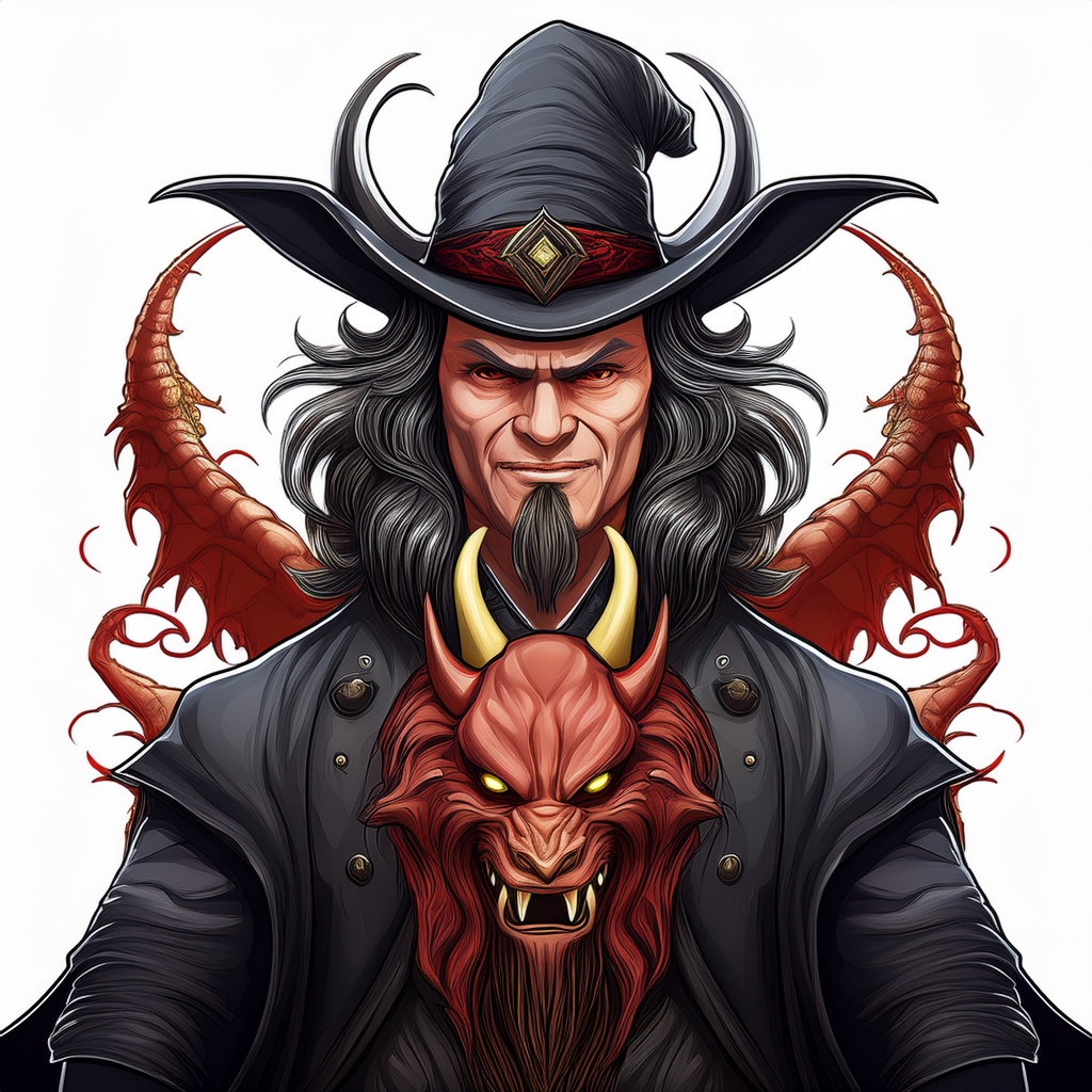 Schulrucksack-Set Magier mit Dämon