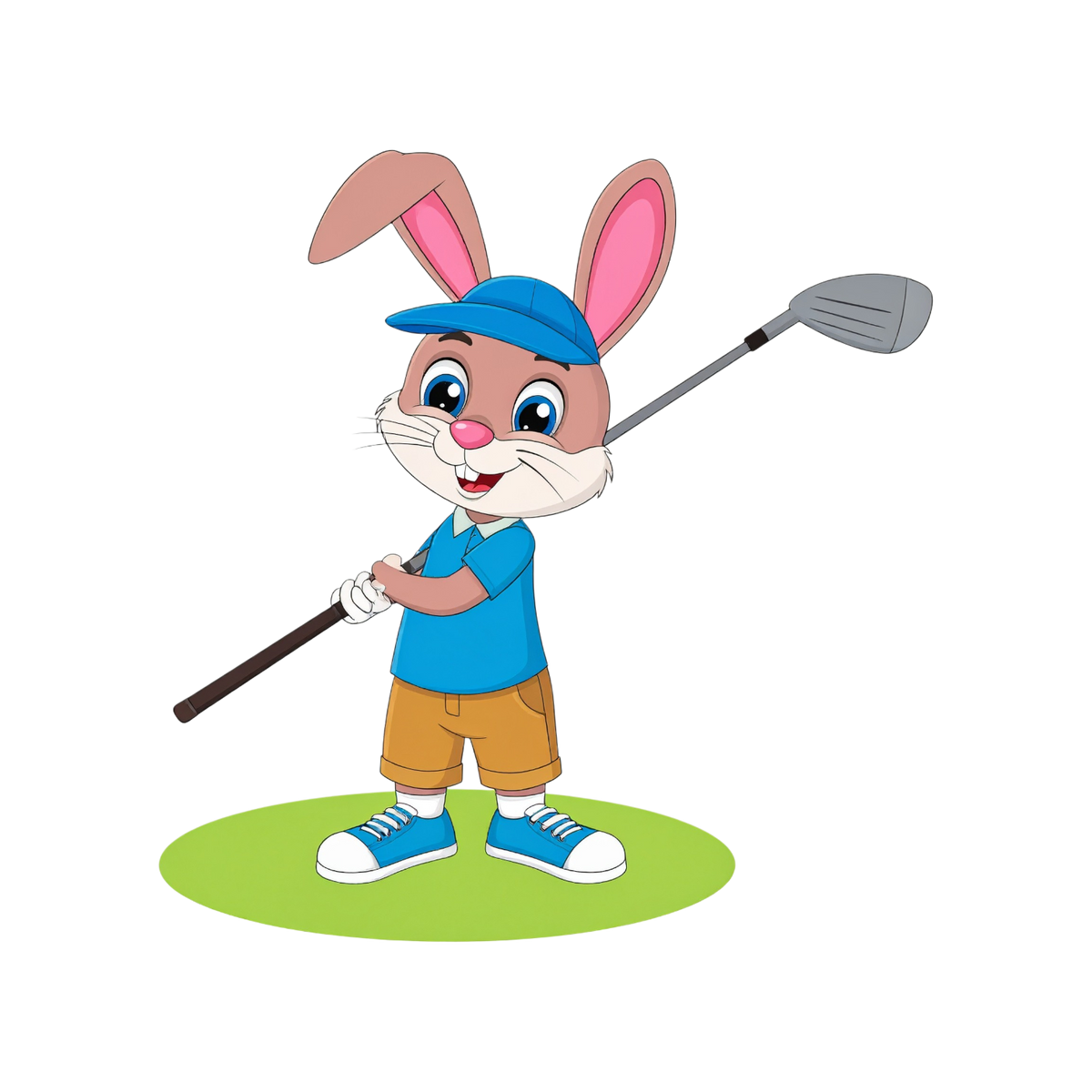 Turnbeutel Hase spielt Golf 2