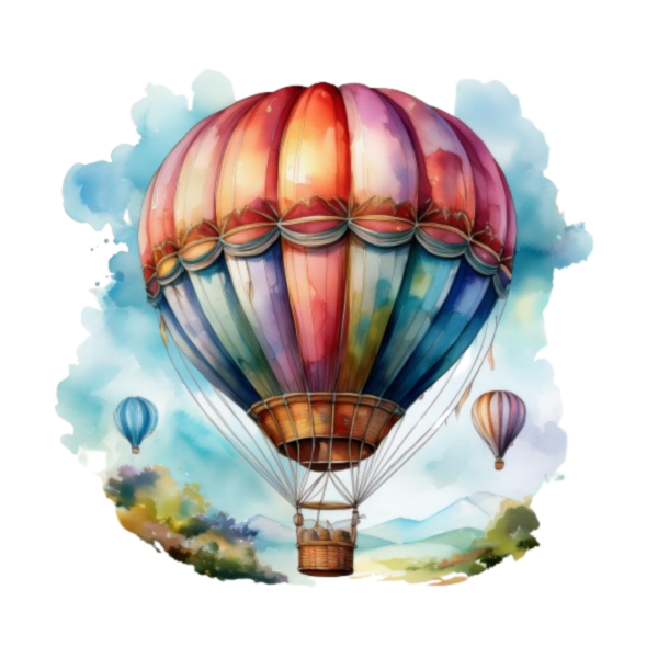 Turnbeutel Comic Heissluftballon