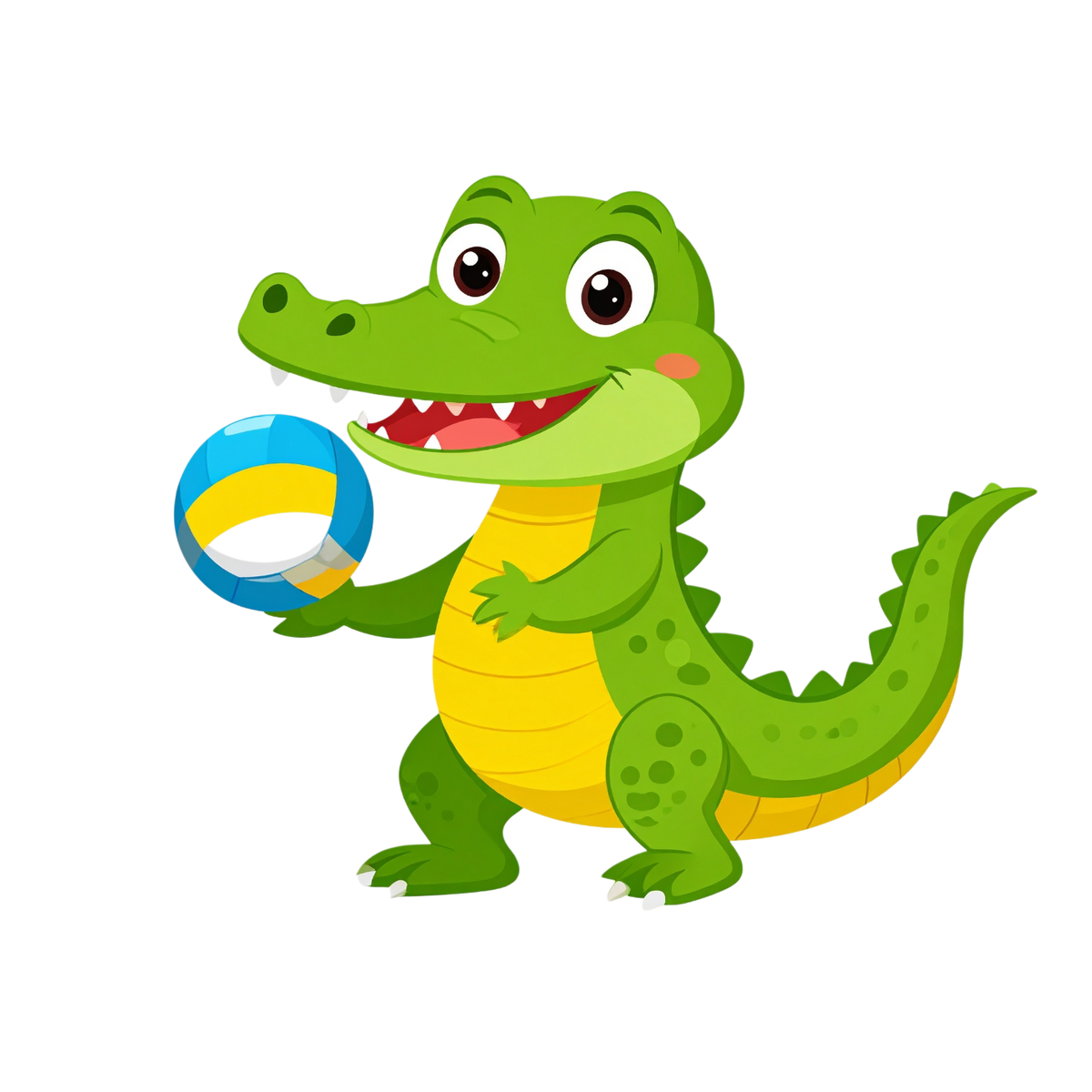 Turnbeutel Krokodil spielt Volley-Ball
