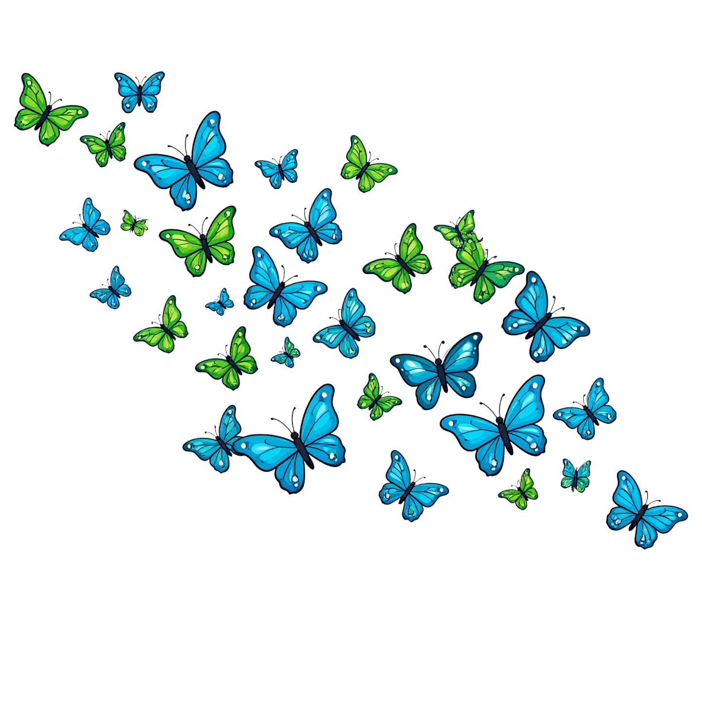 Turnbeutel wunder Schmetterling-Schwarm 1