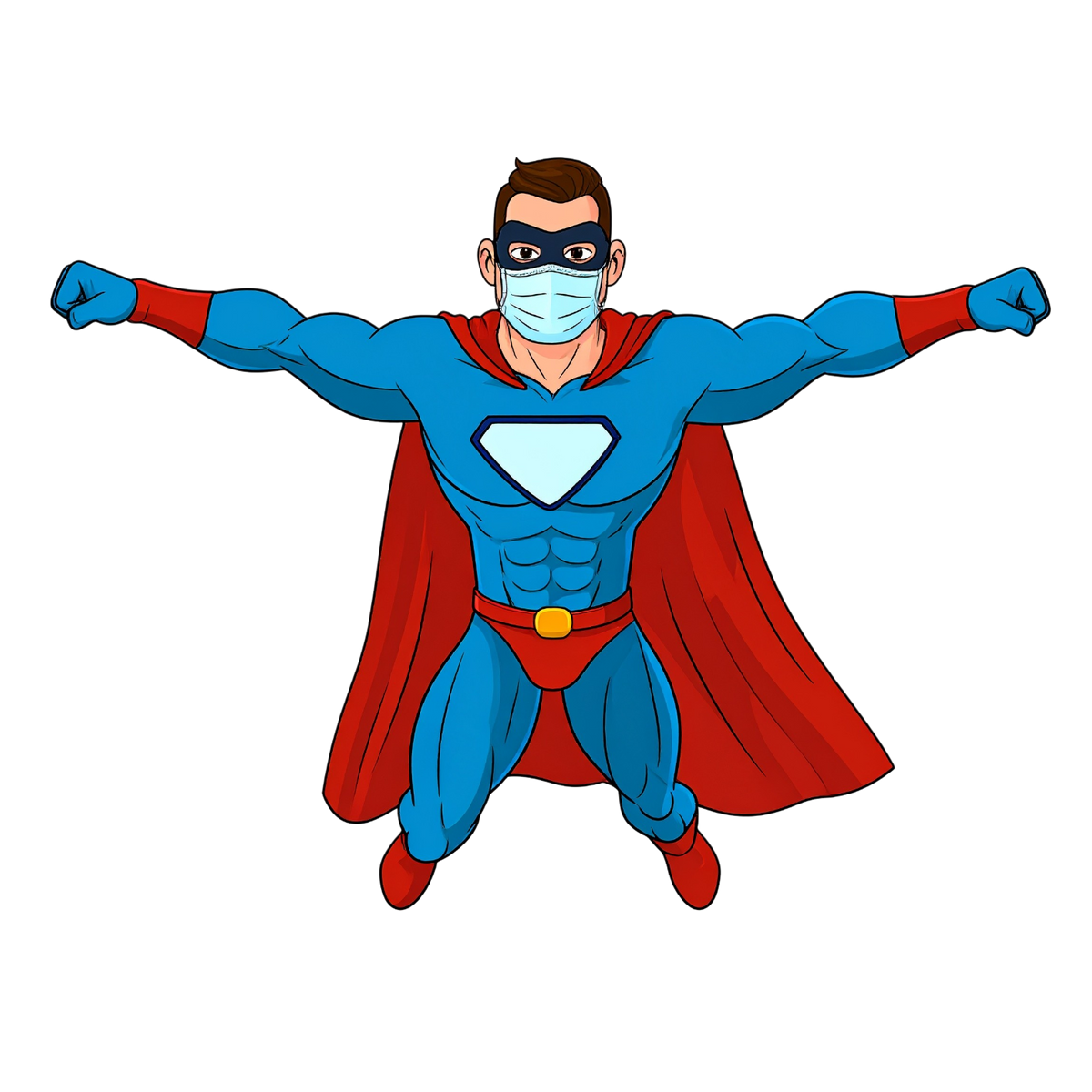 Turnbeutel Superheld mit Maske