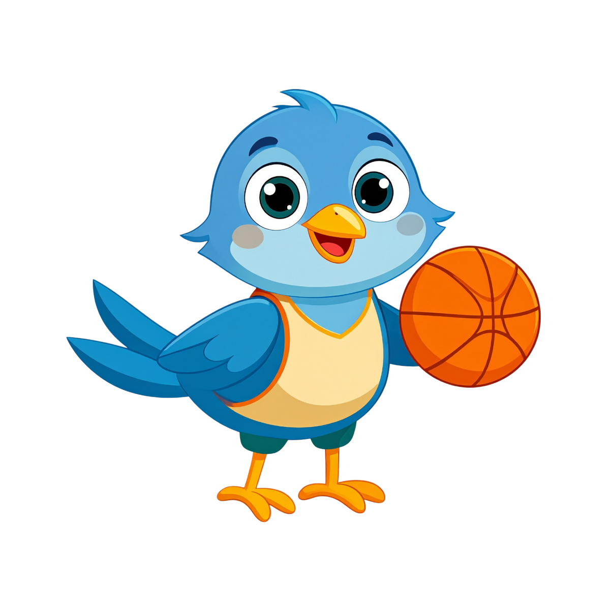 Turnbeutel Vogel spielt Basketball 2