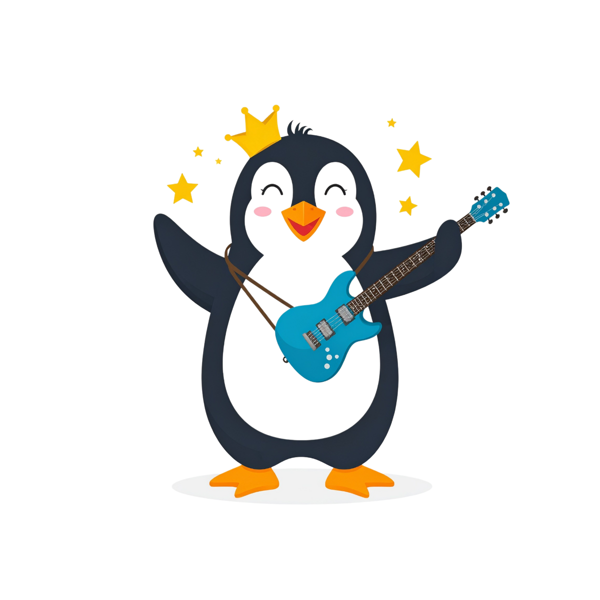 Turnbeutel Rockstar Pinguin