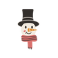 Kinder T-Shirt Schneemann mit Zylinder