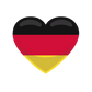 Dekokissen-Set Deutschland Flagge Herzform