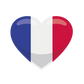 Dekokissen-Set Herz Flagge Frankreich