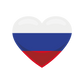 Kinder T-Shirt Russland Flagge herzform