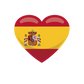 Kinder T-Shirt Spanien Flagge herzform