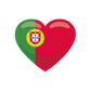 Kinder T-Shirt Herz Flagge Portugal