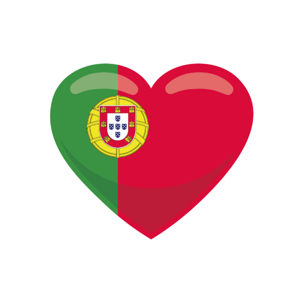 Kinder T-Shirt Herz Flagge Portugal