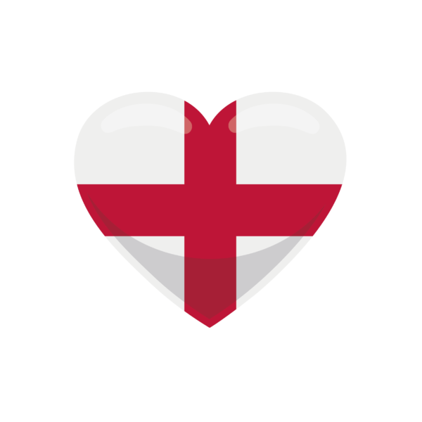 Kinder T-Shirt Herz Flagge England