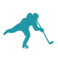 Dekokissen-Set Hockey Player Shot Silhouette