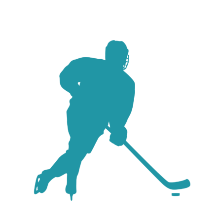 Kinder T-Shirt Hockey Player Silhouette 2