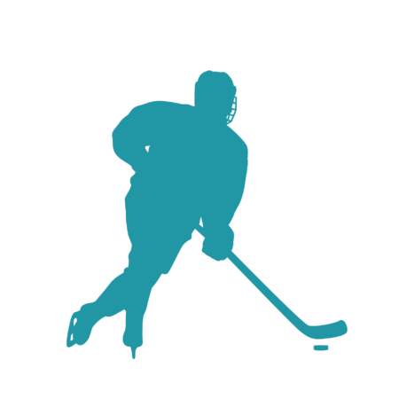 Dekokissen-Set Hockey Player Silhouette 2