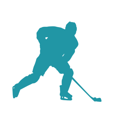 Kinder T-Shirt Hockey Player 3 Silhouette