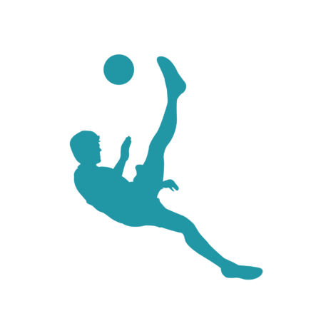 Kinder T-Shirt Fussball Player Silhouette