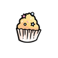 Dekokissen-Set Comic Cupcake
