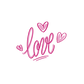 Kinder T-Shirt Cute Love Font