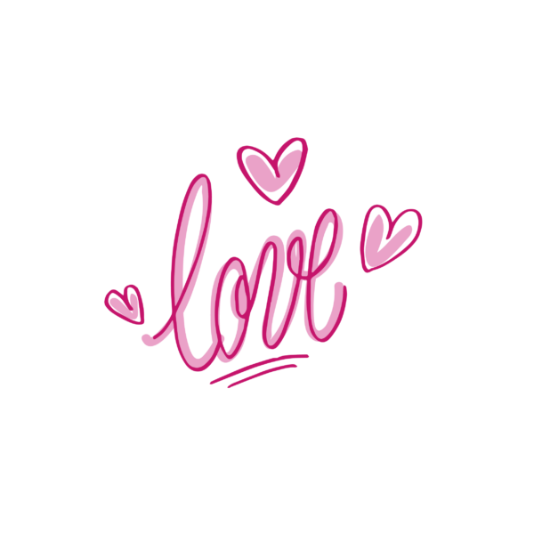 Kinder T-Shirt Cute Love Font