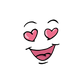 Kinder T-Shirt Cartoon Face Love