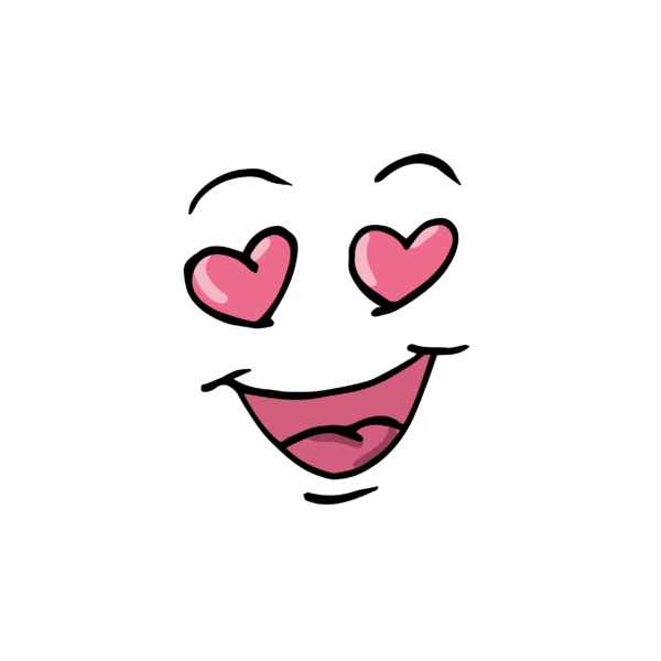Kinder T-Shirt Cartoon Face Love