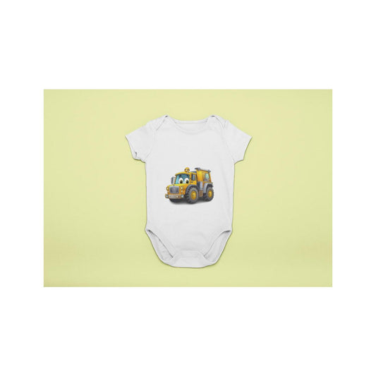 Baby- Body Set 3teilig Baufahrzeug mit Gesicht 2