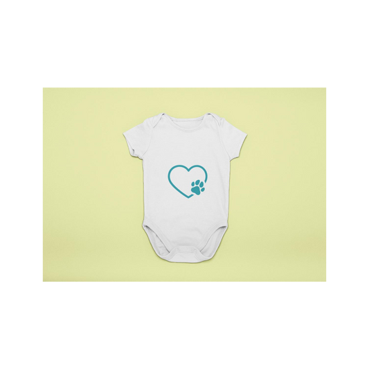 Baby- Body Set 3teilig Herzen mit Hundepfotte