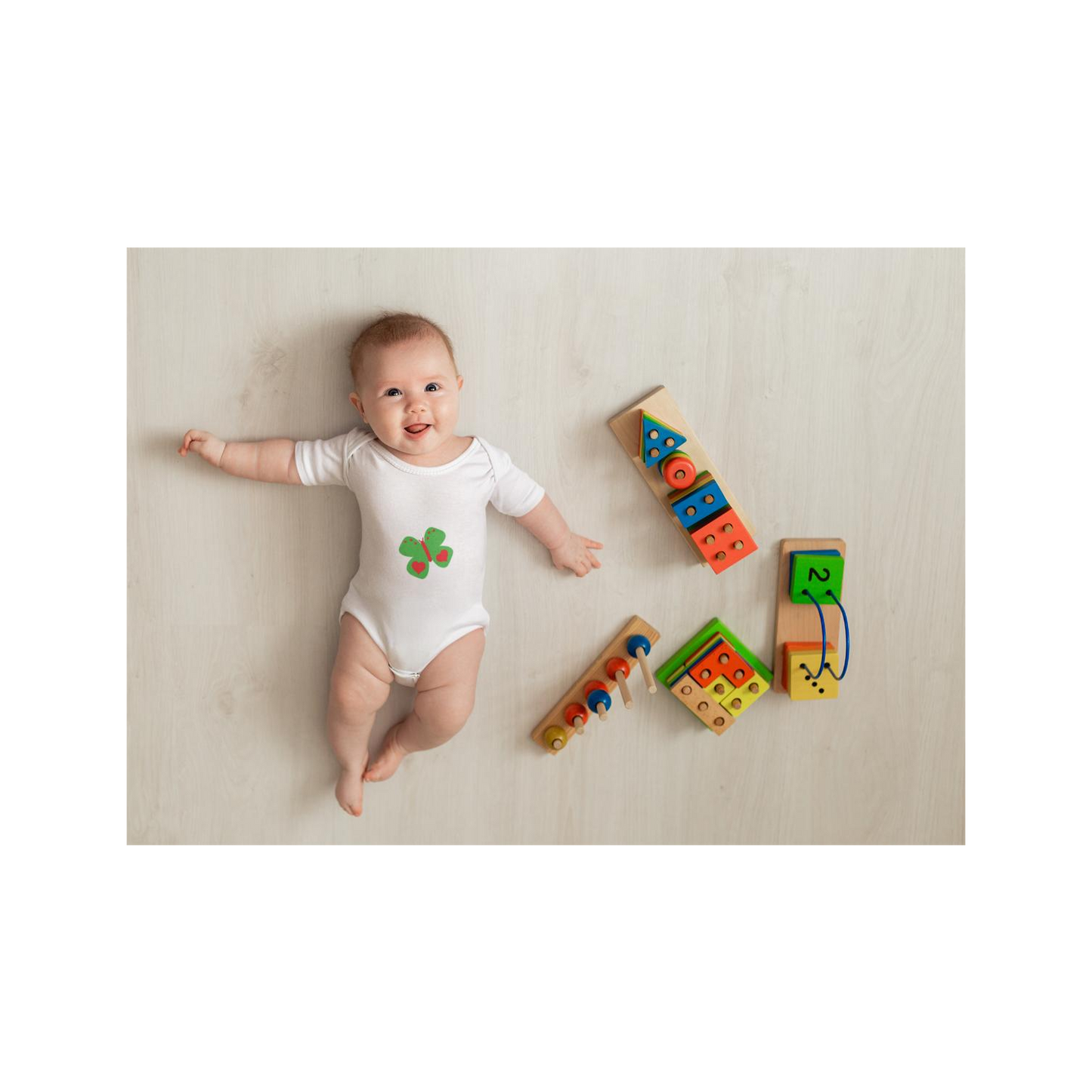 Baby- Body Set 3teilig Love Natur Schmetterling