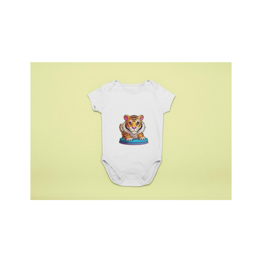 Baby- Body Set 3teilig Zirkus Tiger auf Podest
