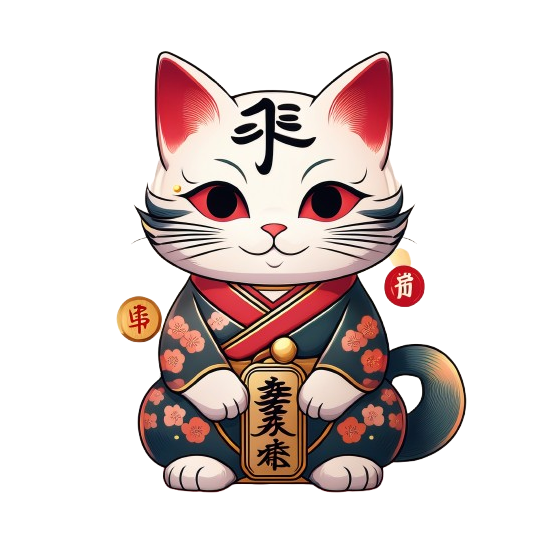 Kinder T-Shirt Japanese Lucky Cat
