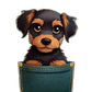 Turnbeutel Dog in Pocket