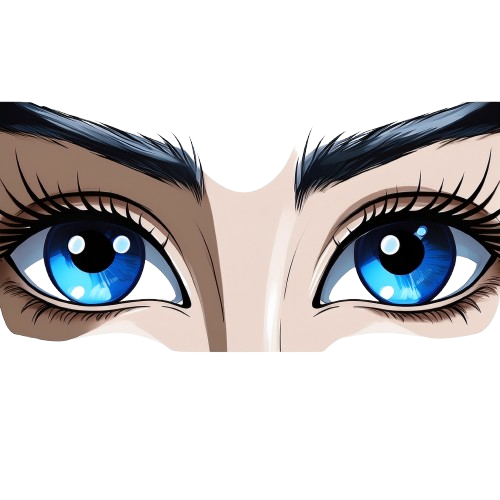 Kinder T-Shirt Anime Blue Eyes