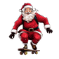 Kinder T-Shirt Skateboard Santa