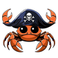 Kinder T-Shirt Pirate Crab