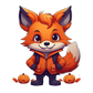 Turnbeutel Halloween Cute Comic Fox