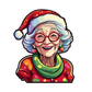 Kinder T-Shirt Comic Oma in Weihnachtsstimmung