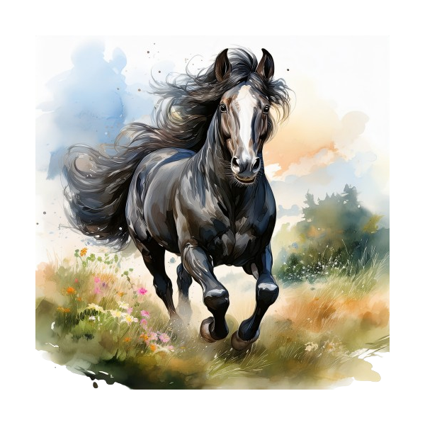Kinder T-Shirt Black Beauty Horse