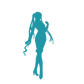Turnbeutel Posen Girl Silhouette