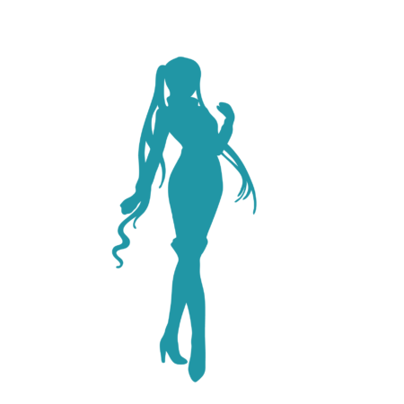 Turnbeutel Posen Girl Silhouette