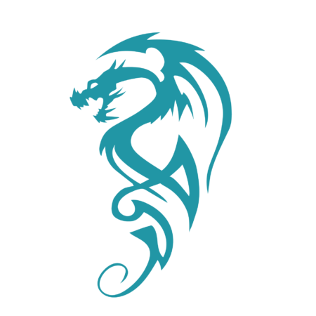 Dekokissen-Set Tribal Dragon Silhouette