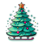 Kinder T-Shirt Weihnachtsbaum beim Eislauf